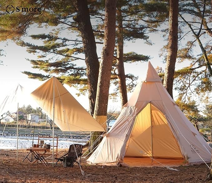 S'more Canvas Family Camping Tent for 4/6/8 Person