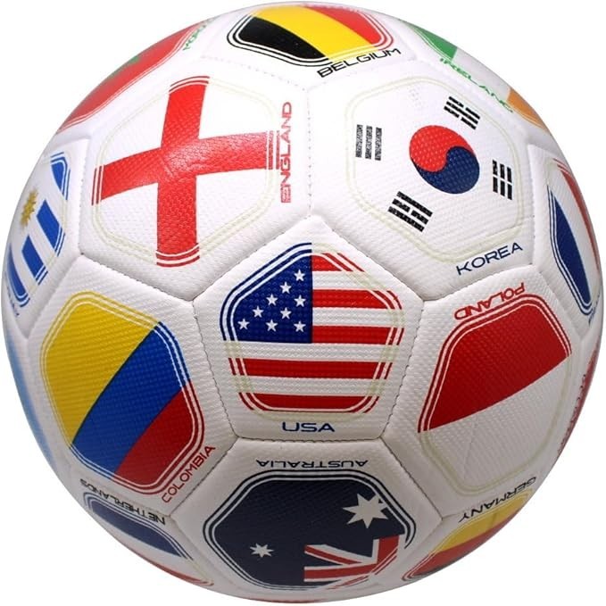 2026 World Flag Country World Flag Training Outdoor Soccer Ball – Size 5 – (S Grade)