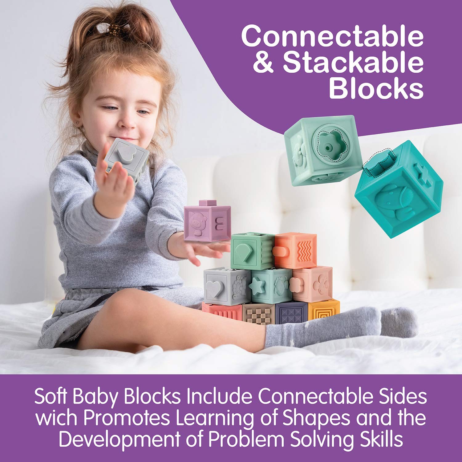 Montessori Toys for Babies | 3 in 1 Soft Baby Toys Bundle 15#