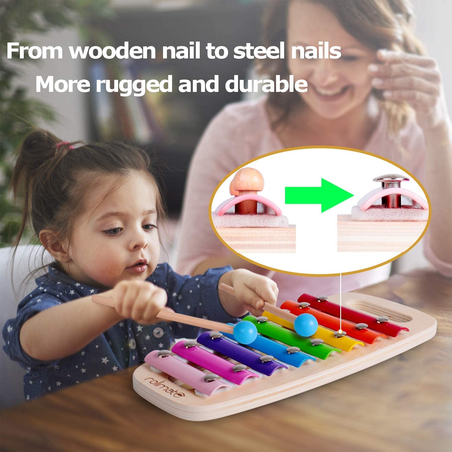 rolimate Hammering Pounding Toys Wooden 9#