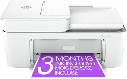 HP DeskJet 4255e Wireless All-in-One Colour Inkjet Printer, Scanner, Copier, Best for Home, 3 Months of Ink Included (588S6A)