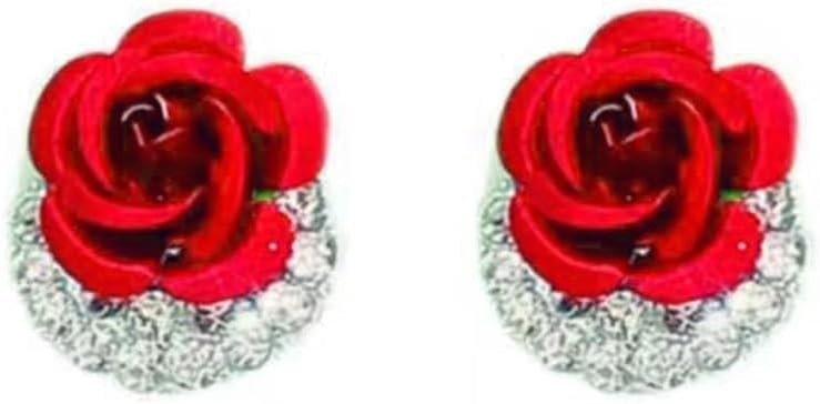 Elegant rose diamond earrings