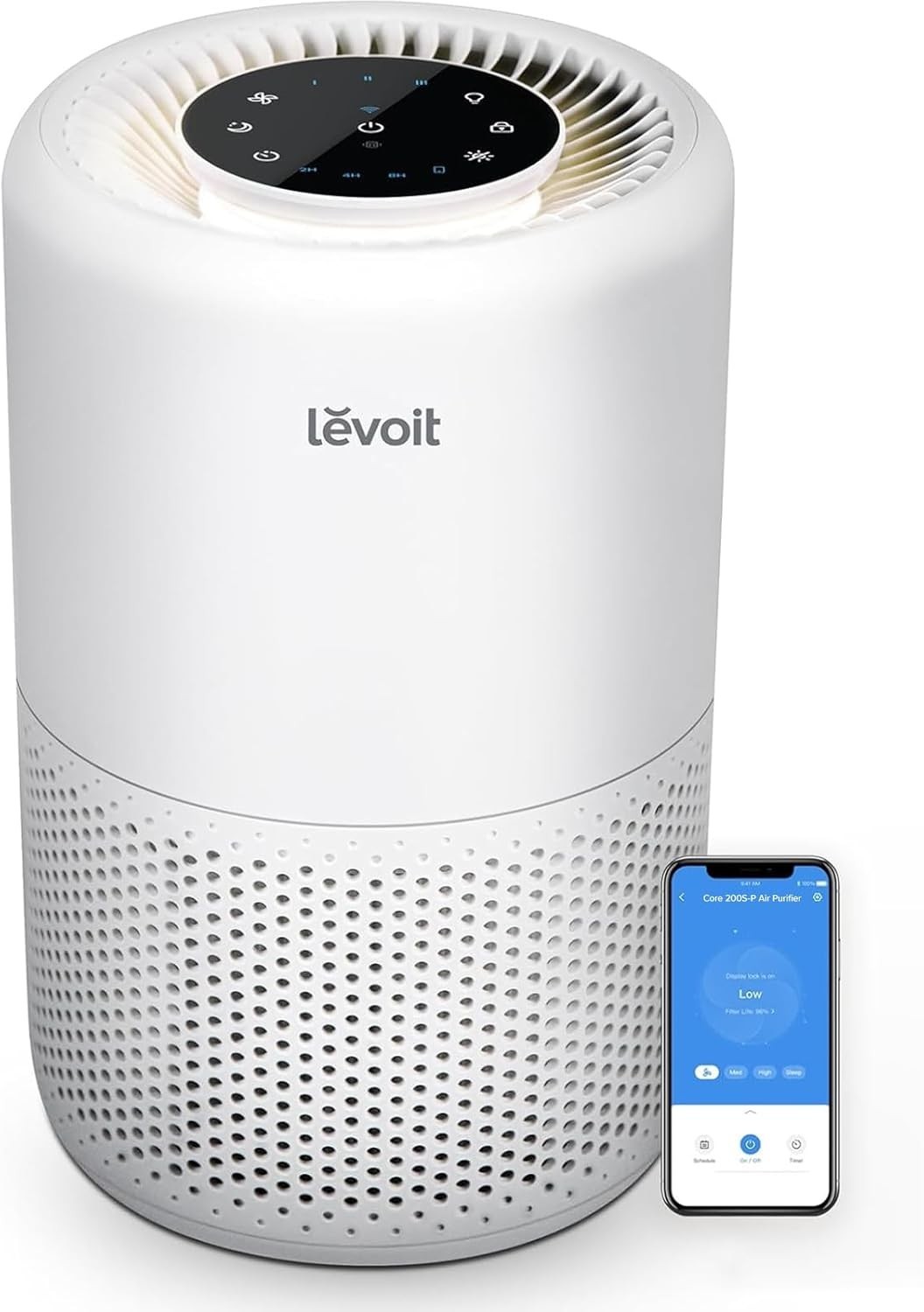 LEVOIT Humidifiers for Bedroom Home, Smart Warm and Cool Mist Air Humidifier for Large Room, Auto Customized Humidity, Fast Symptom Relief, Easy Top Fill, Essential Oil, Quiet, OasisMist4.5L, White