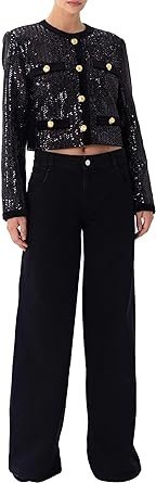 Ronny Kobo Women's Cullen Jacket, Jet Black