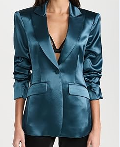 Cinq à Sept Women's Smooth Satin Stretch Chiffon Jacket