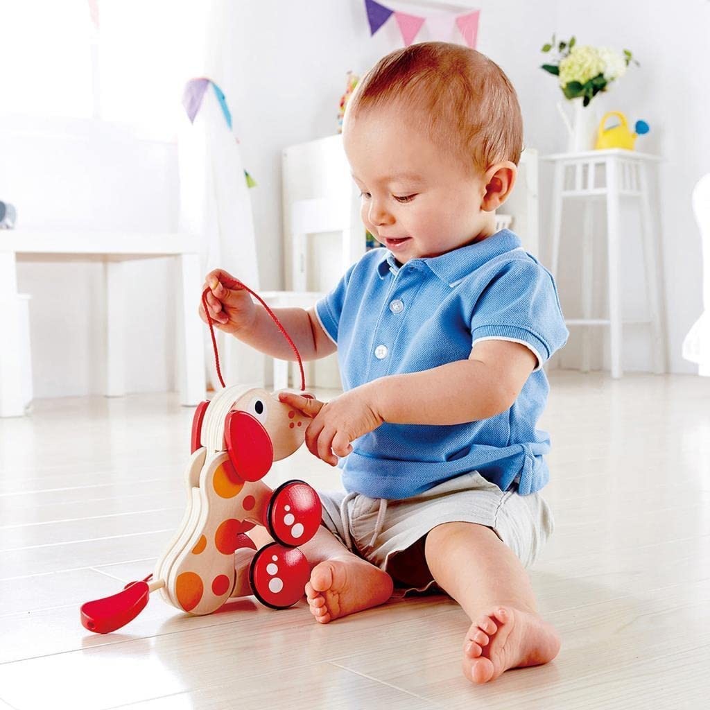 Walk-A-Long Puppy Wooden Pull Toy by Hape 6#