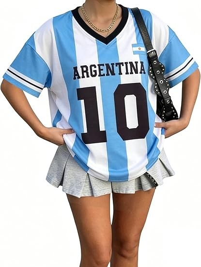 2026 Soccer Cup Shirt Women Oversized Mexico Brazil Shirts Funny Argentina Soccer Jerseys Spain V Neck T Shirts