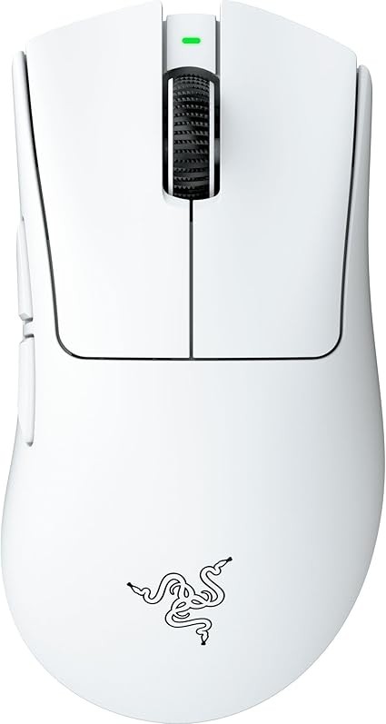Razer DeathAdder V4 Pro Wireless Gaming Mouse: 57g Lightweight - HyperSpeed Wireless Gen-2 - Optical Scroll Wheel - Optical Switches Gen-4 - Focus Pro 45K Sensor Gen-2 - Up to 150 Hr Battery - White
