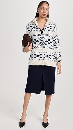 Vince Women's Nordic Fair Isle Cardigan